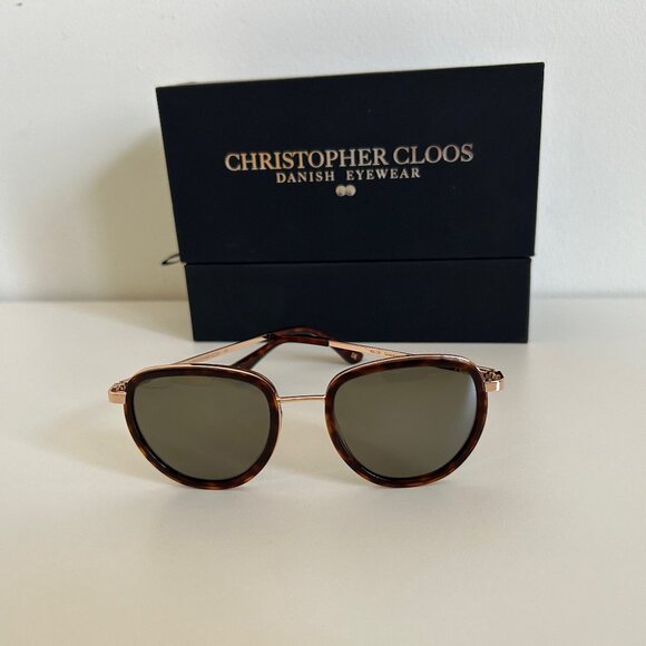 NWOT Christopher Cloos Gouverneur Sunglasses Espresso CR39 Polarized 49mm - Picture 8 of 9